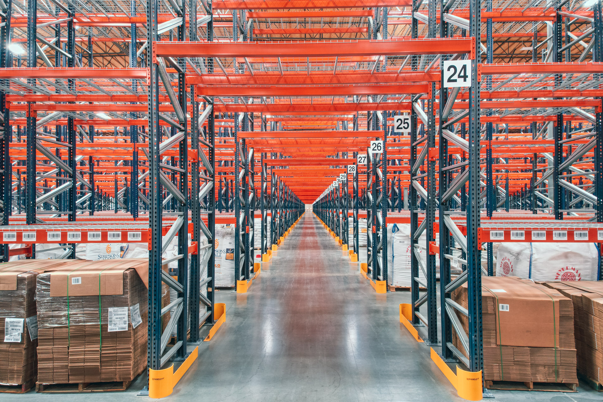 Industrial pallet racking installation in Collierville warehouse